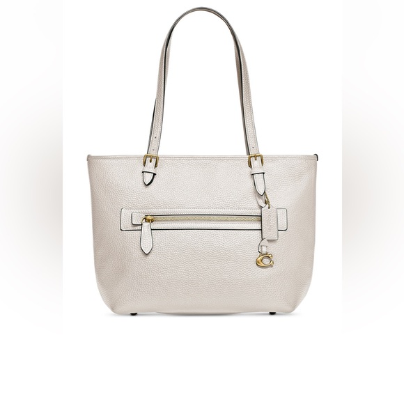 Coach Polished Pebble Leather Taylor Tote with C Dangle Charm - Picture 10 of 13